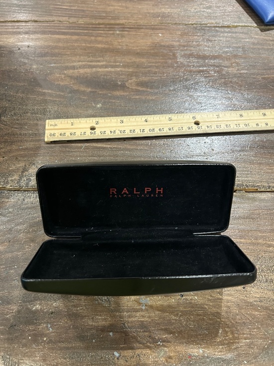 Ralph Lauren Accessories - Ralph Lauren Black Eyeglass Case with Red Logo